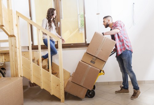 Removal van outside a Berrylands property during a local move